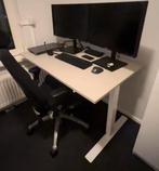 Ikea Trotten zit/ sta bureau wit& beige, Ophalen, Zo goed als nieuw