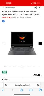HP VICTUS - 16.1 inch -Ryzen 5 16GB - 512GB GeForce RTX 3060, Met videokaart, HP, Gaming, SSD
