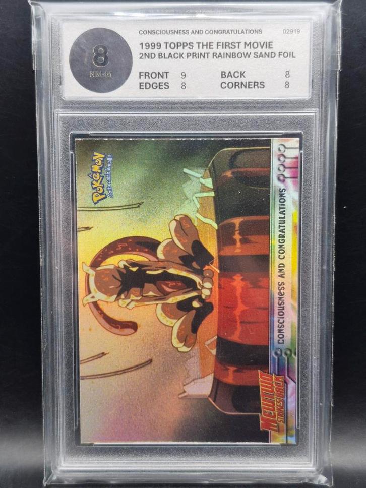 1999 topps the first movie 2nd rainbow sand foil woetoe 8, Hobby en Vrije tijd, Verzamelkaartspellen | Pokémon, Zo goed als nieuw