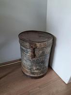 Groot oud blik / kist       (  loods 5  industrieel ), Huis en Inrichting, Woonaccessoires | Overige, Ophalen of Verzenden, Gebruikt