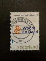 Persoonlijke zegel waarde 1 gestempeld Woord en Daad, Postzegels en Munten, Verzenden, Gestempeld