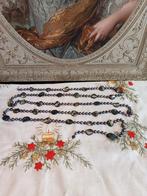 ZWARTE PARELS ART DECO HALS KETTING, Ophalen of Verzenden