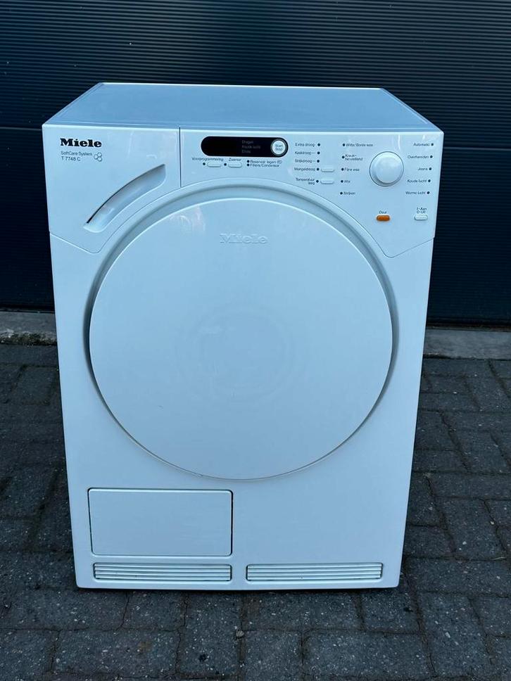 Miele Droger 8KG, Witgoed en Apparatuur, Wasdrogers, Gebruikt, Condens, Voorlader, 6 tot 8 kg, 85 tot 90 cm, Anti-kreukfase, Wolprogramma