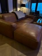 Exclusieve leren bank met chaise longue. Room 108. Izgs!, Ophalen, Zo goed als nieuw, Leer