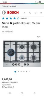 Bosch PCS7A5B90 Serie 6 Gaskookplaat, Witgoed en Apparatuur, Kookplaten, Ophalen, Nieuw, Inbouw, Gas