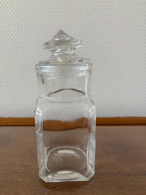 Antieke glazen snoeppot / voorraadpot met deksel. 26 cm., Antiek en Kunst, Antiek | Glas en Kristal, Ophalen of Verzenden