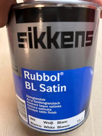 Sikkens rubbol BL satijn witte lak 1liter beschikbaar voor biedingen