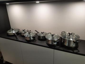 Nieuwe Pannenset 12 delig - Made in Solingen -  te koop beschikbaar voor biedingen