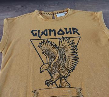 Glamour T-shirt Okergeel/Goud - Maat 164/170 beschikbaar voor biedingen