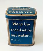 Oud Blikken NCRV Radio Vereeniging Missiebusje Reclame Blik, Verzamelen, Blikken, Verzenden, Gebruikt, Overige