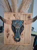 Bull wandbord  handmade by greet, Huis en Inrichting, Ophalen of Verzenden, Nieuw