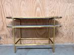 Marble & Brass Console Tables, Ophalen, Gebruikt, 100 tot 150 cm, Metaal