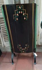 Zwart haardscherm met bloemen, scherm, kamerscherm, Ophalen
