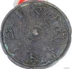 grote bronzen sjamaanspiegel, Huis en Inrichting, Woonaccessoires | Boeddhabeelden, Gebruikt, Ophalen of Verzenden