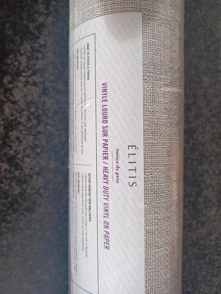 Elitis Atelier VP 880 81 Lichtgrijs Behang, Huis en Inrichting, Stoffering | Behang, Grijs, 10 tot 25 m², Ophalen