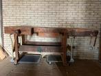 Te koop: Antieke houten werkbank – robuust, Doe-het-zelf en Verbouw, Werkbanken, Ophalen of Verzenden, Gebruikt, Bankschroef