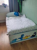 Kinderbed (zo goed als nieuw) met matras en beddengoed, Kinderen en Baby's, Kinderkamer | Bedden, Ophalen, 70 tot 85 cm, 140 tot 160 cm