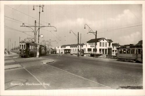 Sloterdijk - Haarlemmerbrug - Tram - Amsterdam, Verzamelen, Ansichtkaarten | Nederland, Ongelopen, Noord-Holland, 1940 tot 1960