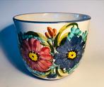 Italiaanse plantenpot, groot , met bloemen beschilderd, Huis en Inrichting, Kamerplanten, Verzenden, Overige soorten, Minder dan 100 cm