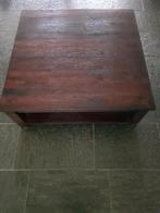houten salontafel 110 cm bij 110 cm en 40 cm hoog, Gebruikt, Vierkant, Ophalen of Verzenden, Minder dan 50 cm