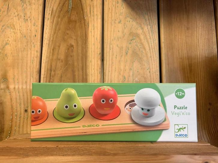 djeco puzzel vegi'n'co - 4st, Kinderen en Baby's, Speelgoed | Kinderpuzzels, Nieuw, 6 maanden tot 2 jaar, Minder dan 10 stukjes