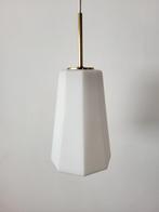 Mid Century Glashütte Limburg Hanglamp Opaal Glas, Ophalen, Gebruikt, Mid century, Glas