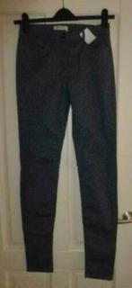 Sandwich staal blauwe broek met luipaard print mt XS 33397, Blauw, ., Sandwich, Ophalen of Verzenden