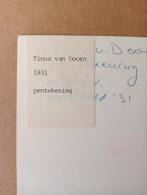 Tinus van Doorn pentekening naakt erotiek 1931, Antiek en Kunst, Verzenden