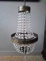 Hanglamp met glas kristallen, Ophalen of Verzenden, Zo goed als nieuw, Glas, Minder dan 50 cm