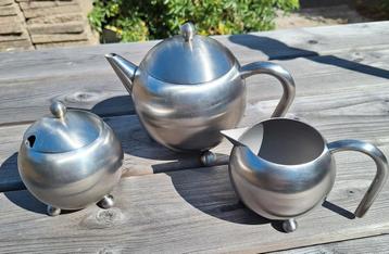 Henley SS Theepot 750ml + Suikerpot + Melkkan  beschikbaar voor biedingen