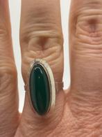 B708 Prachtige zilveren jade ring maat 17,5, Ophalen of Verzenden, Zilver, Ring, Met edelsteen