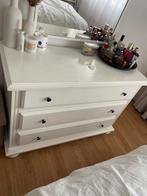 Witte commode met 3 lades, Gebruikt, Met lade(s), 25 tot 50 cm, Overige houtsoorten