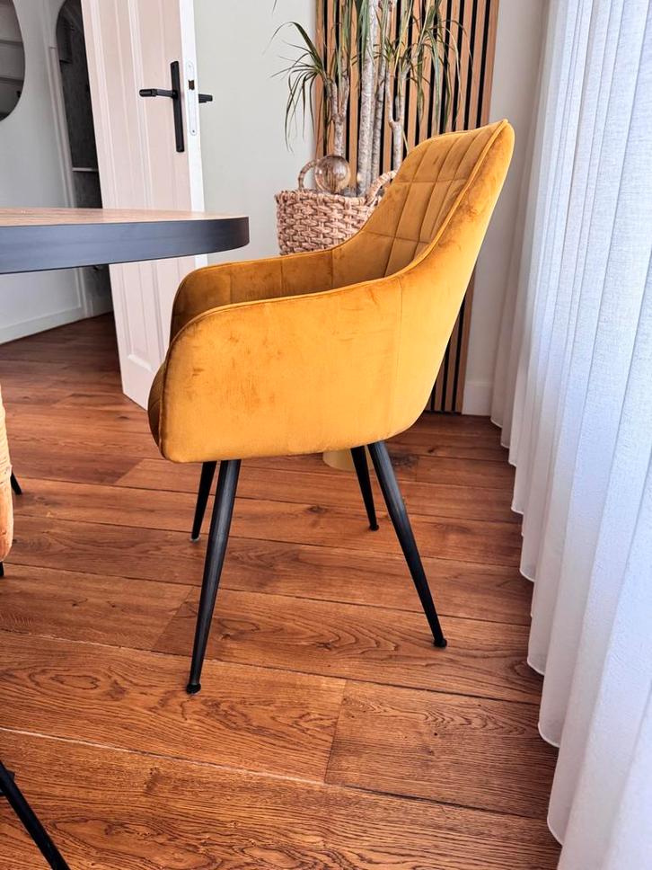 Mooie Gele Eetkamerstoel, Huis en Inrichting, Stoelen, Zo goed als nieuw, Eén, Stof, Overige kleuren, Ophalen