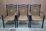 30 x terrasstoelen wicker metaal terras bistro stoelen cafe, Huis en Inrichting, Stoelen, Zwart, Ophalen of Verzenden, Zo goed als nieuw
