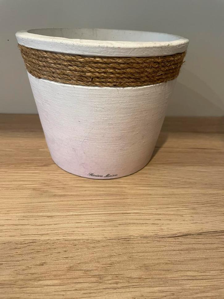 Riviera Maison Bloempot - Sfeervol & Stijlvol, Tuin en Terras, Bloempotten, Gebruikt, Aardewerk, Binnen, Minder dan 40 cm, Minder dan 25 cm