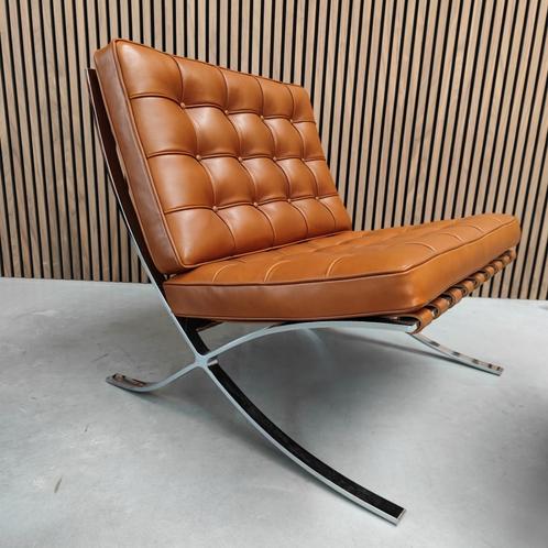 Knoll Barcelona Chair - Venezia Relax Cognac, Antiek en Kunst, Antiek | Meubels | Stoelen en Banken
