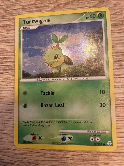 Turtwig 103/130, Hobby en Vrije tijd, Verzamelkaartspellen | Pokémon, Zo goed als nieuw, Foil, Ophalen of Verzenden