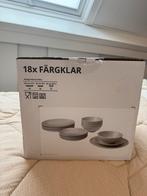 IKEA FÄRGKLAR 18-delig serviesset - mat lichtgrijs, Nieuw, Ophalen of Verzenden, Effen, Aardewerk