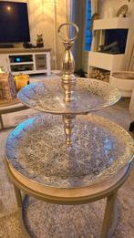 Etagere schaal zilverkleurig, Ophalen of Verzenden, Zo goed als nieuw