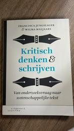 Francisca Jungslager - Kritisch denken & schrijven, Boeken, Ophalen of Verzenden, Zo goed als nieuw, Francisca Jungslager; Wilma Maljaars