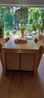 Grote massief blond eiken tafel, Huis en Inrichting, Tafels | Eettafels, Ophalen, Eikenhout, 50 tot 100 cm, Zo goed als nieuw