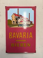 emaille Bavaria bord, Verzamelen, Biermerken, Ophalen, Zo goed als nieuw, Reclamebord, Plaat of Schild, Bavaria