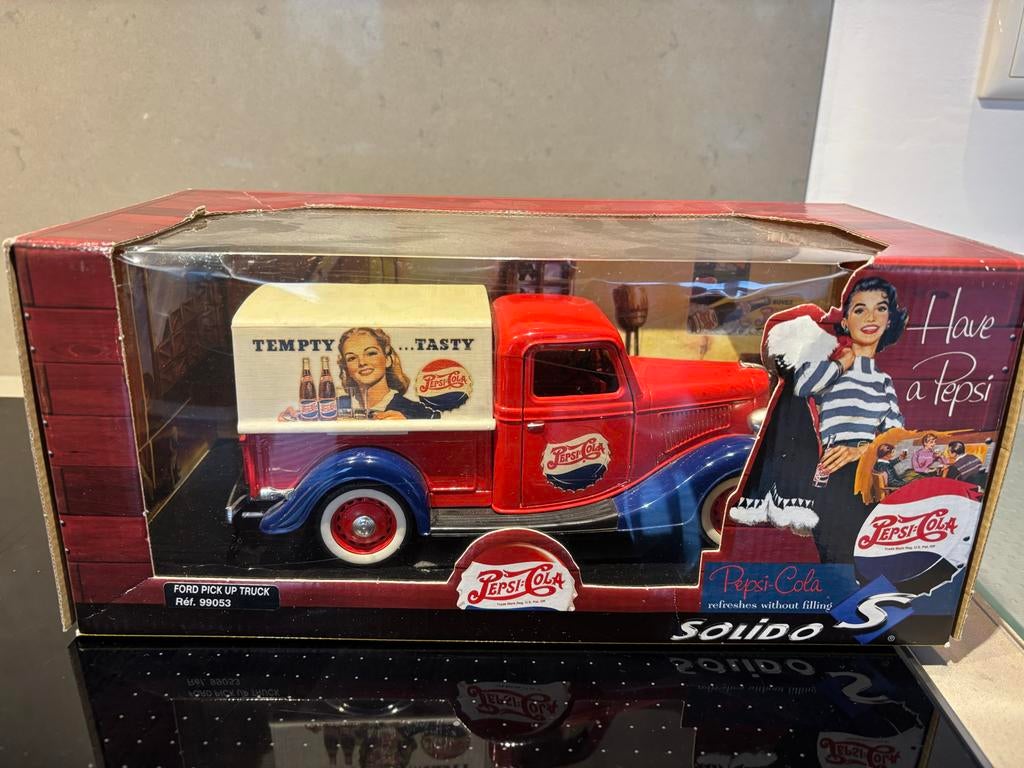 Solido Ford Pick Up Truck Pepsi-Cola 1/18, Hobby en Vrije tijd, Modelauto's | 1:18, Nieuw, Auto, Solido, Ophalen of Verzenden