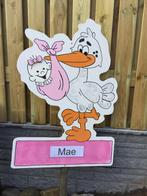 Geboortebord OOIEVAAR baby huren huur babyspullen meisje, Kinderen en Baby's, Ophalen, Zo goed als nieuw, Geboortebord