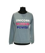 Grijsblauwe biologisch rainbow sweater Topwijf XS, Ophalen of Verzenden, Zo goed als nieuw, Maat 34 (XS) of kleiner, Grijs