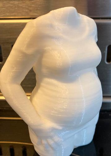 Beeldje Zwangere vrouw 3D print kunststof WIT beschikbaar voor biedingen
