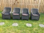 4 dining tuinstoelen, Ophalen, Gebruikt, Rotan