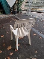 5 Witte Plastic Stapelstoelen, Tuin en Terras, Tuinstoelen, Ophalen of Verzenden