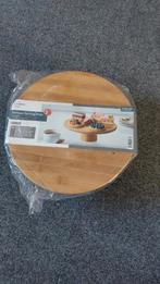 Houten Serveerschaal / Taartplateau - Nieuw in Verpakking, Ophalen, Nieuw, Rond, Hout