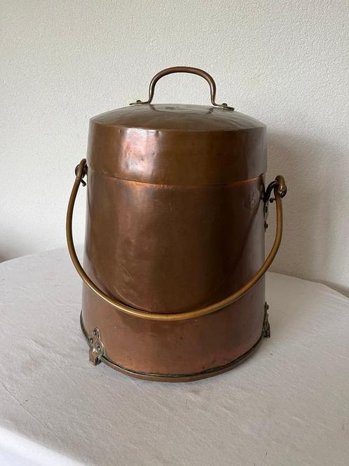 Antieke Oude Koperen Doofpot Koper Kolenkit Doof Pot Antiek, Antiek en Kunst, Antiek | Koper en Brons, Koper, Ophalen of Verzenden